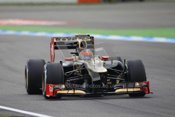 © 2012 Octane Photographic Ltd. German GP Hockenheim - Saturday 21st July 2012 - F1 Qualifying session 1. Lotus E20 - Romain Grosjean. Digital Ref : 0417lw1d3411