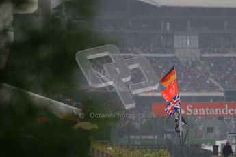 © 2012 Octane Photographic Ltd. German GP Hockenheim - Saturday 21st July 2012 - F1 Qualifying. McLaren supporters with Santander logo in background. Digital Ref : 0417lw1d3773