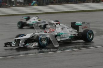 © 2012 Octane Photographic Ltd. German GP Hockenheim - Saturday 21st July 2012 - F1 Qualifying. Mercedes W03 in formation - Michael Schumacher and Nico Rosberg. Digital Ref : 0417lw7d8054