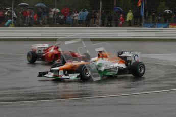 © 2012 Octane Photographic Ltd. German GP Hockenheim - Saturday 21st July 2012 - F1 Qualifying. Force India VJM05 - Paul di Resta and the Ferrari F2012 - Felipe Massa. Digital Ref : 0417lw7d8063