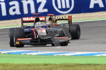 © 2012 Octane Photographic Ltd. German GP Hockenheim - Saturday 21st July 2012 - GP2 Race 1 - iSport International - Marcus Ericsson stretches ahead of the Lotus GP of James Calado. Digital Ref : 0419lw1d4122