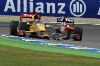 © 2012 Octane Photographic Ltd. German GP Hockenheim - Saturday 21st July 2012 - GP2 Race 1 - Dams - Davide Valsecchi and Scuderia Coloni - Stefano Coletti. Digital Ref : 0419lw1d4295