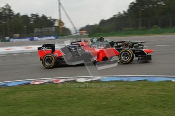 © 2012 Octane Photographic Ltd. German GP Hockenheim - Saturday 21st July 2012 - F1 Practice 3. Marussia MR01 - Timo Glock passes the Caterham of Vitaly Petrov. Digital Ref : 0416lw7d7245