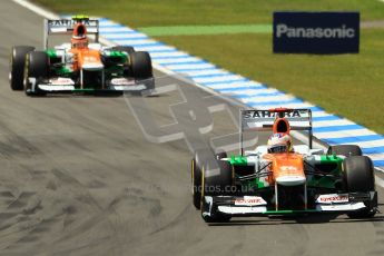 © 2012 Octane Photographic Ltd. German GP Hockenheim - Sunday 22nd July 2012 - F1 Race. Force India VJM05 - Paul di Resta and Nico Hulkenberg. Digital Ref : 0423lw1d4920