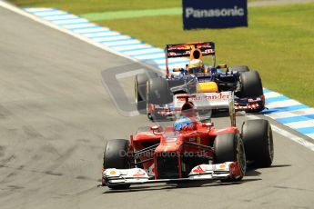 © 2012 Octane Photographic Ltd. German GP Hockenheim - Sunday 22nd July 2012 - F1 Race. Ferrari F2012 - Fernando Alonso and Red Bull RB8 - Sebastian Vettel. Digital Ref : 0423lw1d4933