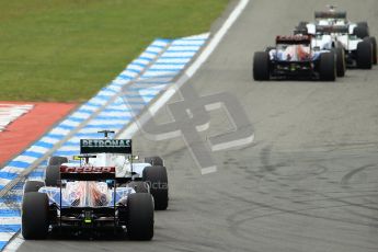 © 2012 Octane Photographic Ltd. German GP Hockenheim - Sunday 22nd July 2012 - F1 Race. Mercedes W03 - Nico Rosberg and Toro Rosso STR7 - Jean-Eric Vergne. Digital Ref : 0423lw1d5093
