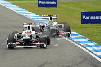 © 2012 Octane Photographic Ltd. German GP Hockenheim - Sunday 22nd July 2012 - F1 Race. Saubers In Formation. Sauber C31s of Kamui Kobayashi and Sergio Perez. Digital Ref : 0423lw1d5137