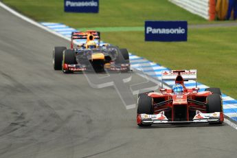 © 2012 Octane Photographic Ltd. German GP Hockenheim - Sunday 22nd July 2012 - F1 Race. Ferrari F2012 - Fernando Alonso and Red Bull RB8 - Sebastian Vettel. Digital Ref : 0423lw1d5174