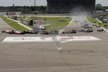 © 2012 Octane Photographic Ltd. German GP Hockenheim - Sunday 22nd July 2012 - F1 Race. The pack heads around the hairpin on the opening lap. Digital Ref : 0423lw7d8575