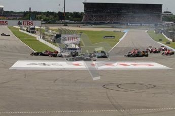 © 2012 Octane Photographic Ltd. German GP Hockenheim - Sunday 22nd July 2012 - F1 Race. Bruno Senna runs wide around the hairpin on the opening lap. Digital Ref : 0423lw7d8598
