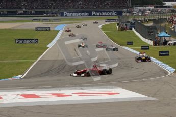 © 2012 Octane Photographic Ltd. German GP Hockenheim - Sunday 22nd July 2012 - F1 Race. Ferrari F2012 - Fernando Alonso leads the pack on the second lap - a lead he never relinquished. Digital Ref : 0423lw7d8646