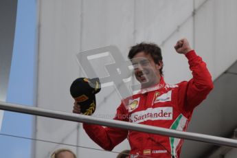 © 2012 Octane Photographic Ltd. German GP Hockenheim - Sunday 22nd July 2012 - F1 Podium - Fernando Alonso - Winner (Ferrari). Digital Ref : 0421lw7d9006