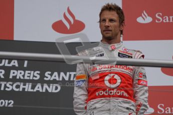 © 2012 Octane Photographic Ltd. German GP Hockenheim - Sunday 22nd July 2012 - F1 Podium - Jenson Button  (McLaren) 3rd (later reclassified 2nd after Vettel was penalised). Digital Ref : 0421lw7d9175