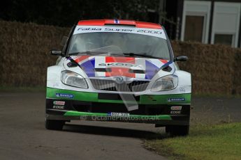 © 2012 Octane Photographic Ltd/ Carl Jones. Skoda Fabia IRC Rally Car, Goodwood Festival of Speed. Digital Ref: 0388cj7d6125