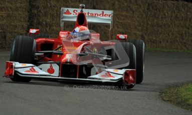 © 2012 Octane Photographic Ltd/ Carl Jones. Marc Gene, Ferrari F10, Goodwood Festival of Speed. Digital Ref: 0388CJ7D6542