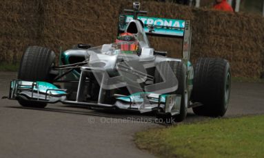 © 2012 Octane Photographic Ltd/ Carl Jones. Bendon Hartley, Mercedes W02, Goodwood Festival of Speed. Digital Ref: 0388CJ7D6554
