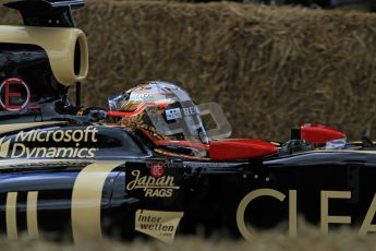 © 2012 Octane Photographic Ltd/ Carl Jones. Jerome d'Ambrosio, Lotus Renault, Goodwood Festival of Speed. Digital Ref: 0388CJ7D6716