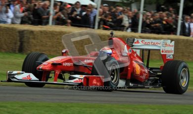 © 2012 Octane Photographic Ltd/ Carl Jones. Marc Gene, Ferrari F10, Goodwood Festival of Speed. Digital Ref: