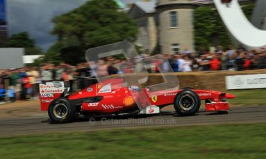 © 2012 Octane Photographic Ltd/ Carl Jones. Marc Gene, Ferrari F10, Goodwood Festival of Speed. Digital Ref: