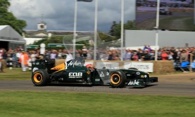 © 2012 Octane Photographic Ltd/ Carl Jones. Heikki Kovalainen, Caterham T127, Goodwood Festival of Speed. Digital Ref: