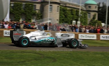 © 2012 Octane Photographic Ltd/ Carl Jones. Nico Rosberg, Mercedes W02, Goodwood Festival of Speed. Digital Ref: