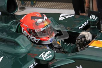 © 2012 Octane Photographic Ltd/ Carl Jones.  Heikki Kovalainen, Caterham T127, Goodwood Festival of Speed. Digital Ref: 0389cj7d7550