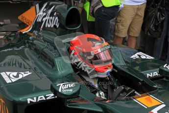 © 2012 Octane Photographic Ltd/ Carl Jones. Heikki Kovalainen, Caterham T127, Goodwood Festival of Speed. Digital Ref: 0389cj7d7563