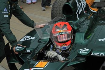 © 2012 Octane Photographic Ltd/ Carl Jones.  Heikki Kovalainen, Caterham T127, Goodwood Festival of Speed. Digital Ref: 0389cj7d7569