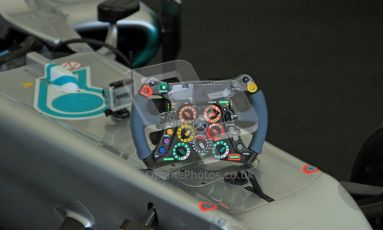 © 2012 Octane Photographic Ltd/ Carl Jones. Mercedes W02, Steering Wheel, Goodwood Festival of Speed. Digital Ref: