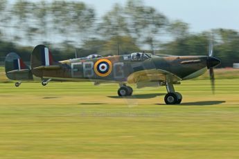 World © 2012 Octane Photographic Ltd. Goodwood Revival. September 15th 2012. Spitfire take off. Digital Ref : 0521cb1d9501