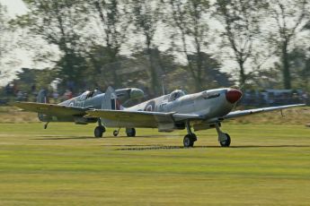 World © 2012 Octane Photographic Ltd. Goodwood Revival. September 15th 2012. Spitfire take off. Digital Ref : 0521cb1d9517