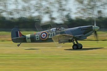 World © 2012 Octane Photographic Ltd. Goodwood Revival. September 15th 2012. Spitfire take off. Digital Ref : 0521cb1d9528