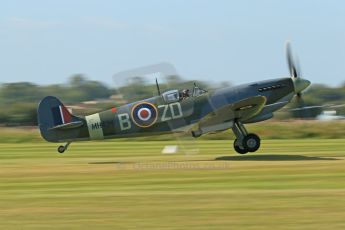 World © 2012 Octane Photographic Ltd. Goodwood Revival. September 15th 2012. Spitfire take off. Digital Ref : 0521cb1d9531