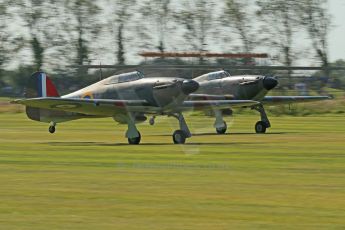 World © 2012 Octane Photographic Ltd. Goodwood Revival. September 15th 2012. Hurricane take off. Digital Ref : 0521cb1d9548