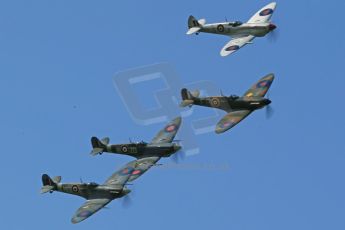 World © 2012 Octane Photographic Ltd. Goodwood Revival. September 15th 2012. Spitfire formation. Digital Ref : 0521cb1d9607