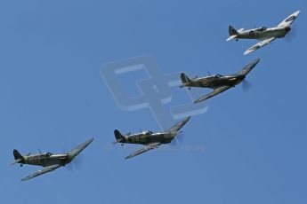 World © 2012 Octane Photographic Ltd. Goodwood Revival. September 15th 2012. Spitfire formation. Digital Ref : 0521cb1d9720