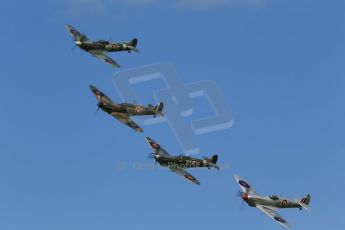 World © 2012 Octane Photographic Ltd. Goodwood Revival. September 15th 2012. Spitfire formation. Digital Ref : 0521cb1d9765