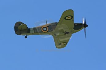 World © 2012 Octane Photographic Ltd. Goodwood Revival. September 15th 2012. Hurricane flyby. Digital Ref : 0521cb1d9821