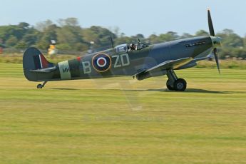 © 2012 Octane Photographic Ltd. Goodwood Revival. September 15th 2012. Spitfire landing. Digital Ref : 0521cb1d9898