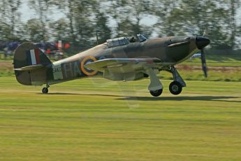 © 2012 Octane Photographic Ltd. Goodwood Revival. September 15th 2012. Hurricane landing. Digital Ref : 0521cb1d9950