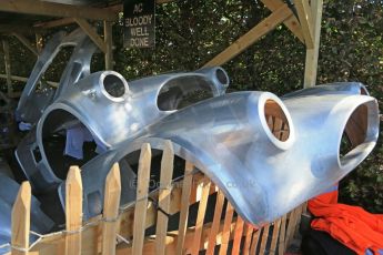 World © 2012 Octane Photographic Ltd. Goodwood Revival. September 15th 2012. Spare aluminium Cobra noses. Digital Ref : 0520cb1d9302