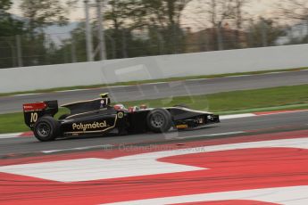 © Octane Photographic Ltd. GP2 Autumn Test – Circuit de Catalunya – Barcelona. Tuesday 30th October 2012 Morning session - Lotus GP - Stéphane Richelmi. Digital Ref : 0551lw7d0094