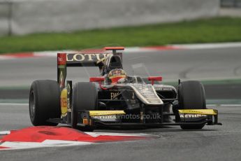 © Octane Photographic Ltd. GP2 Autumn Test – Circuit de Catalunya – Barcelona. Tuesday 30th October 2012 Afternoon session - Lotus GP - Daniel Abt. Digital Ref : 0552lw7d0827