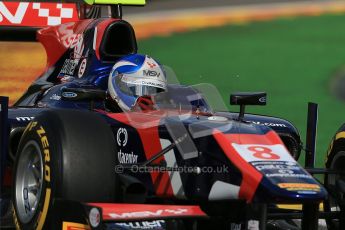 World © Octanephotos.co.uk All rights reserved. Joylon Palmer takes on Spa-Francorchamps during GP2 Feature Race 1 2012