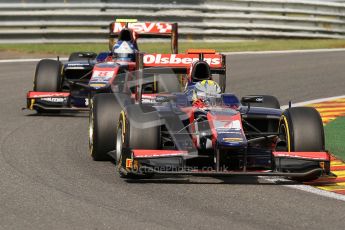 World © Octanephotos.co.uk All rights reserved. Joylon Palmer takes on Spa-Francorchamps during GP2 Feature Race 1 2012