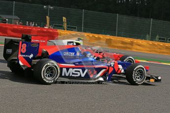World © Octanephotos.co.uk All rights reserved. Joylon Palmer takes on Spa-Francorchamps during GP2 Feature Race 2 2012