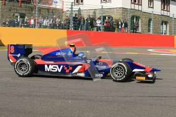 World © Octanephotos.co.uk All rights reserved. Joylon Palmer takes on Spa-Francorchamps during GP2 Feature Race 2 2012
