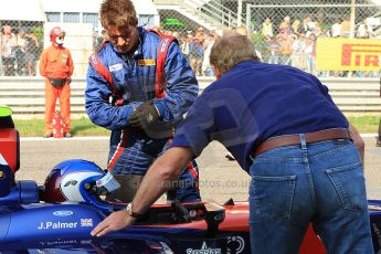 (c) World Copyright www.octanephotos.co.uk 2012 Monza GP2 Sprint Race - Jolyon Palmer takes 3rd place on the poduim.