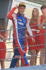 (c) World Copyright www.octanephotos.co.uk 2012 Monza GP2 Sprint Race - Jolyon Palmer takes 3rd place on the poduim.