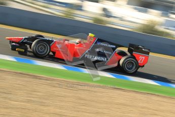 © Octane Photographic Ltd. GP2 Winter testing Jerez Day 1, Tuesday 28th February 2012. Marussia Carlin, Rio Haryanto. Digital Ref :